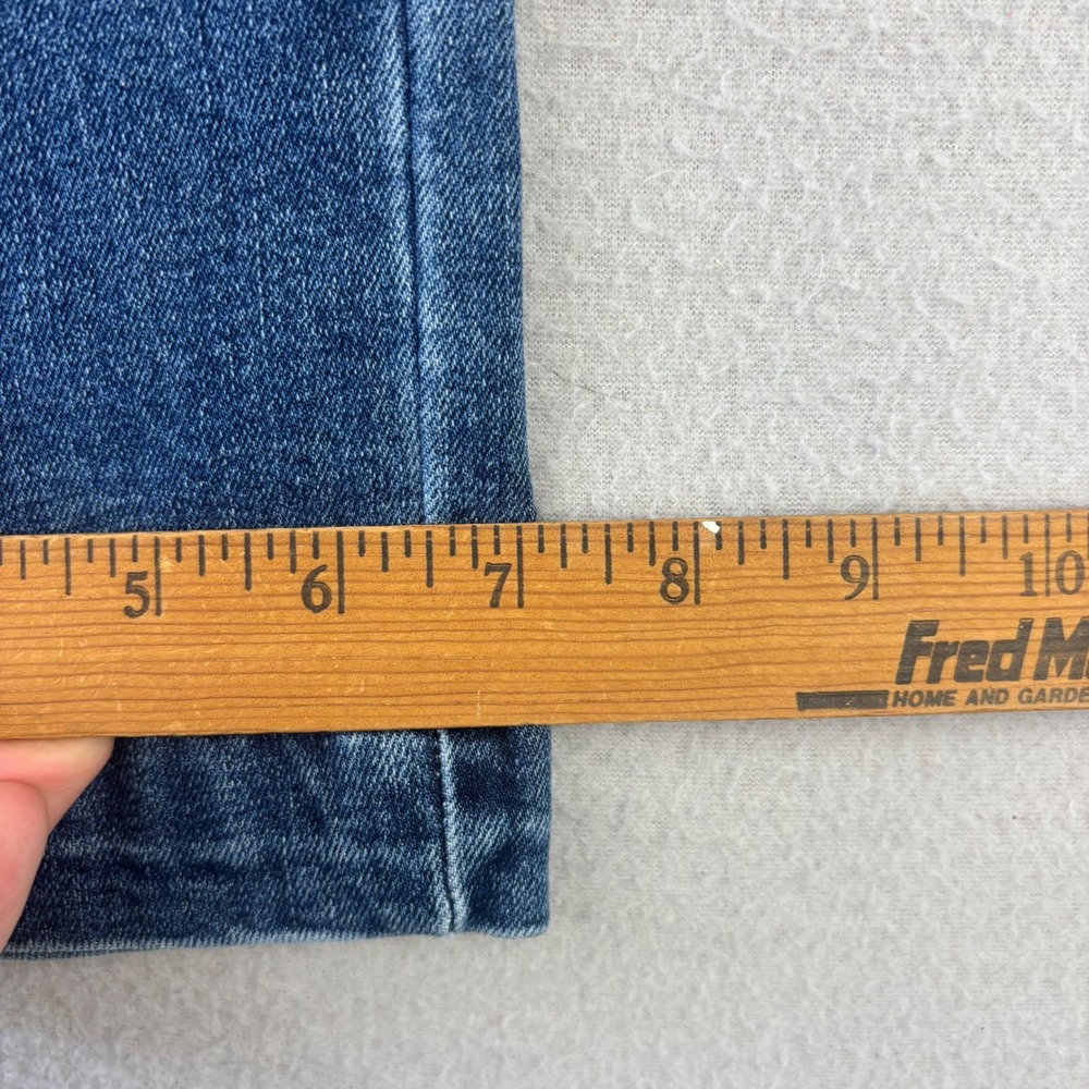 OAT New York High Rise Jeans Women 25 Blue Denim Straight Leg Stretch Workwear - Picture 7 of 10